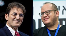 חיים לוינסון ובועז ביסמוט, צילום: יונתן סינדל פלאש 90